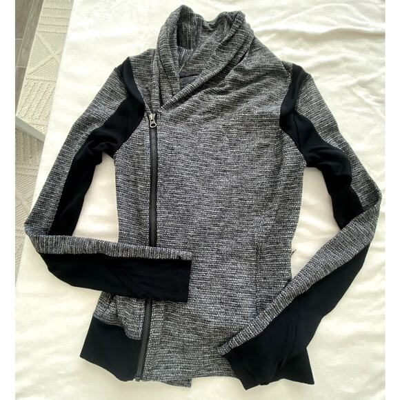 Womens Lululemon Bhakti Yoga Jacket Black/Gray Size 6 - Picture 3 of 8
